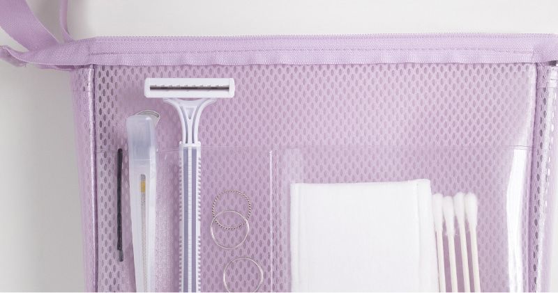 韓國 byfulldesign - (防水)韓製手拿立體梯形化妝包-墨灰 (220x165x60mm)