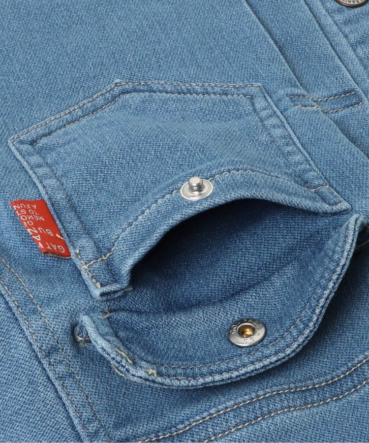 日本 BREEZE - すぽ軽系列 輕盈彈性牛仔外套-淺藍