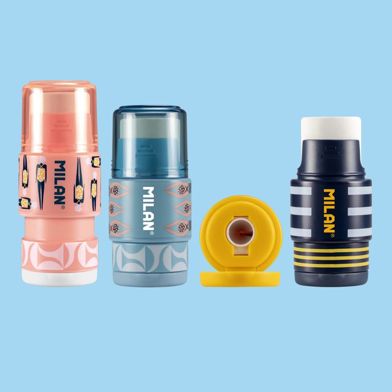 MILAN - 橡皮擦+可伸縮削筆器_泳池派對_湖水藍