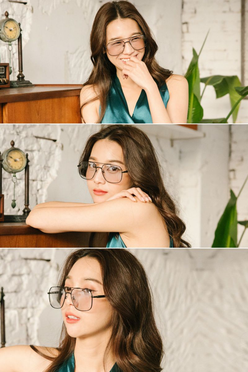 ALEGANT - 極簡俐落晶石灰飛官款方框感光變色寶麗來偏光太陽眼鏡│UV400太陽眼鏡全天候適用