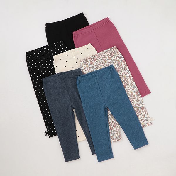 日本 petit main - 百搭女孩合身內搭褲-桃粉