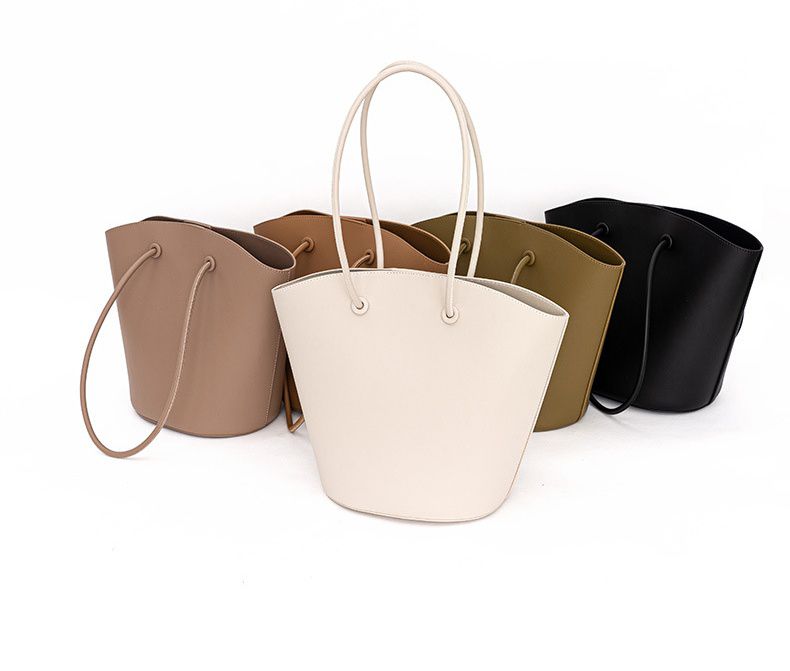 真皮原創大容量單肩托特包-陶土棕 (33x18x27cm)