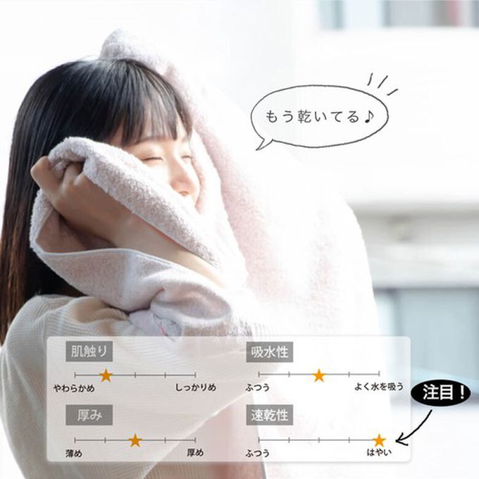 日本 Prairie Dog - 日本今治製 極柔快乾純棉長毛巾/浴巾-淺杏灰