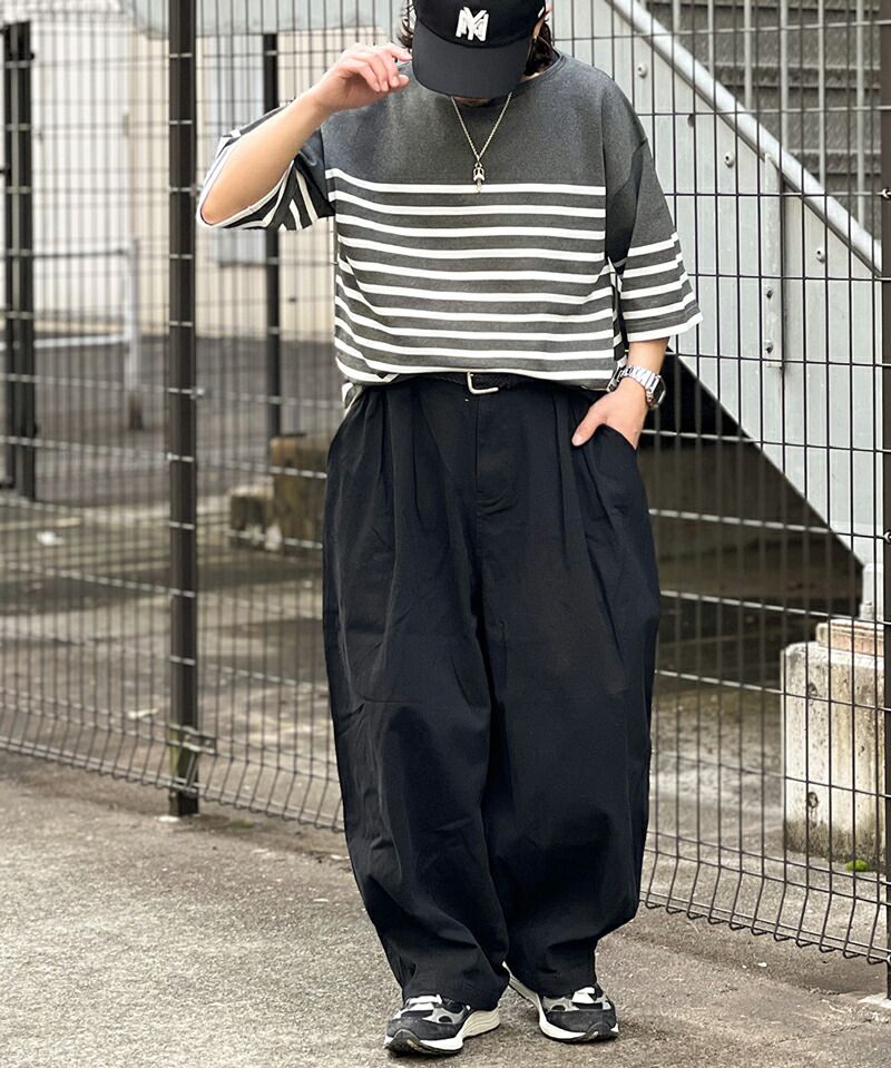 日本 Classical Elf - 圓領透氣橫條紋五分袖上衣-白x綠