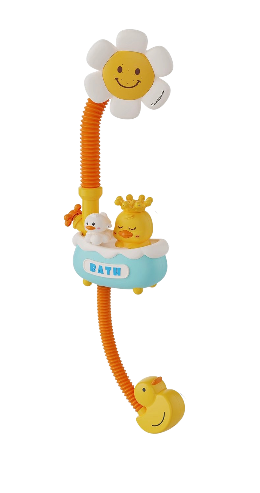 寶貝洗澡派對組合玩具-花朵鴨鴨灑水器