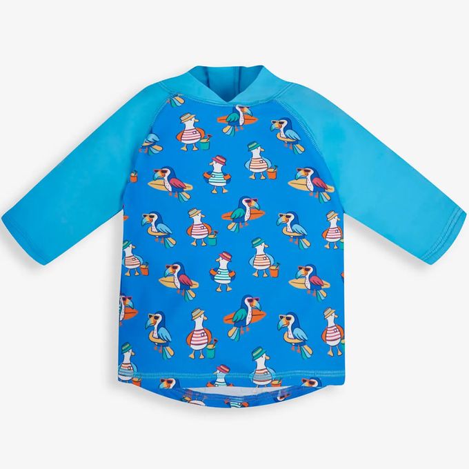 英國 JoJo Maman BeBe - 嬰幼兒/兒童兩件式防曬泳裝-海鷗家族