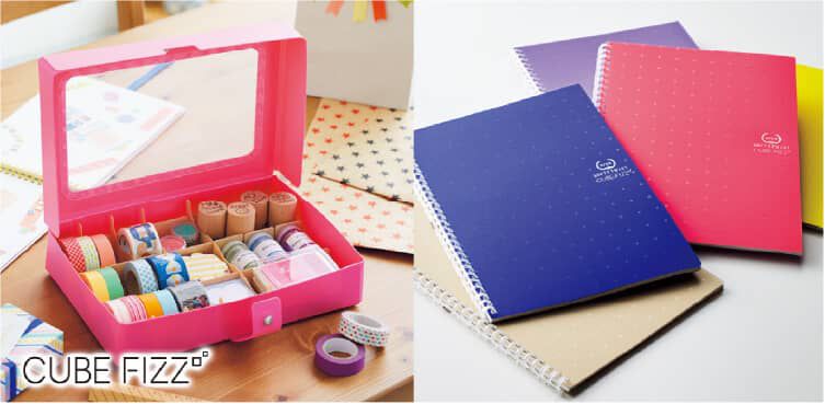 日本文具 LIHIT - 馬卡龍繽紛透明窗分隔小物收納盒-藍-A5(18.5x27.2x5.8cm)