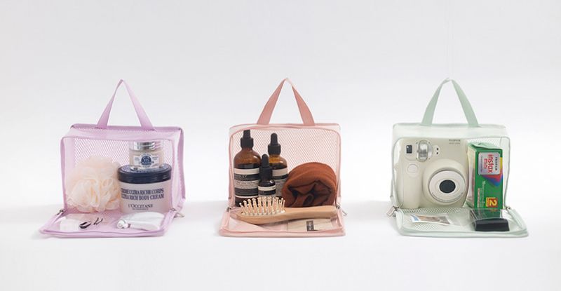 韓國 byfulldesign - (防水)韓製大開口手提方形包-墨灰 (195x135x105mm)