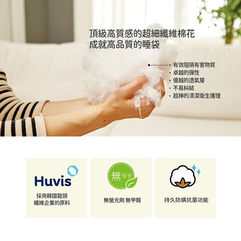 正韓Hello HiZoo - 純手工製莫代爾防蟎抗菌彩虹兒童睡袋(枕頭+睡墊+被子)-銀藍灰