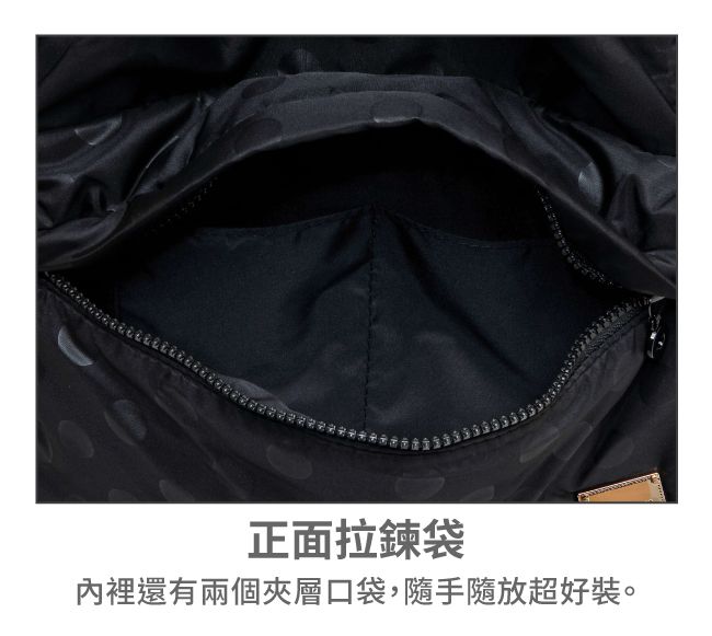 VOVAROVA - 漫步後背包-SHINY DOTTY 黑-黑 (29cmx12.5cmx40cm)