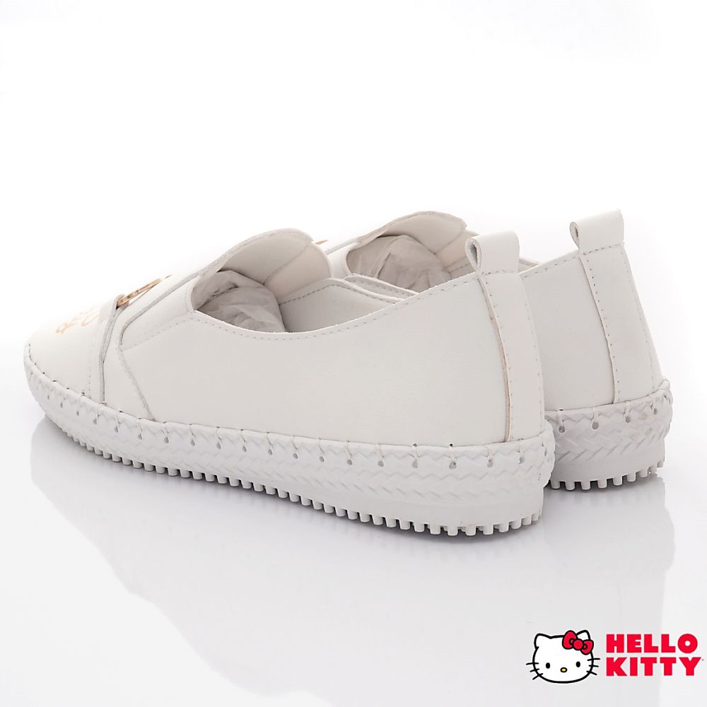 HELLO KITTY - 凱蒂貓皮質不對稱休閒鞋款(大童款)-白