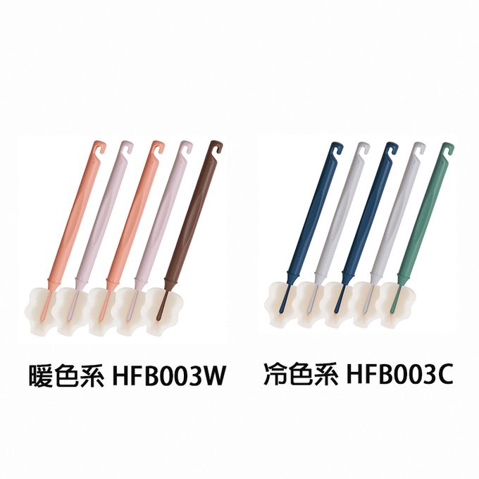 正韓 hibee - 極柔細水壺/杯子/保溫瓶/奶瓶 萬用海綿刷(5入組)_雲朵款-HFB003