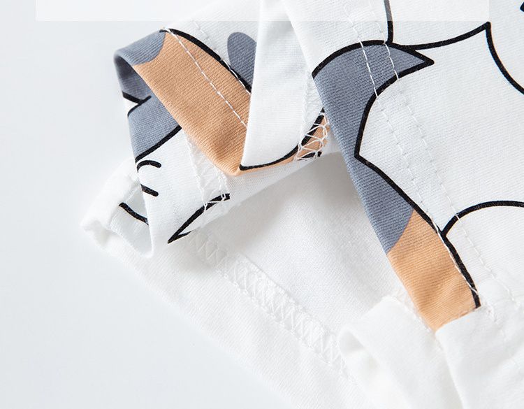 BE TOP - 純棉短袖上衣-大頭牛牛-黃色