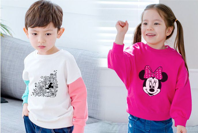 韓國 NYkids - 迪士尼100%純棉T-彩虹蝴蝶結米妮-櫻花粉