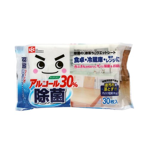 日本 LEC - 【激落君】日製廚房用除菌擦拭巾-30枚入