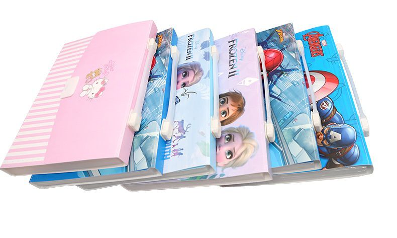 A4文件分類收納風琴包-卡通人物美國隊長-藍色