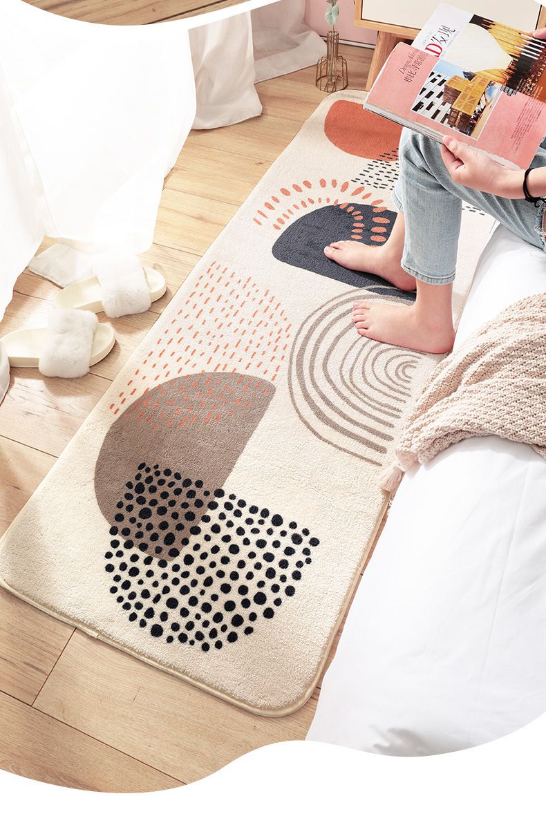 羊羔絨長條形床邊腳踏墊-26英文字母