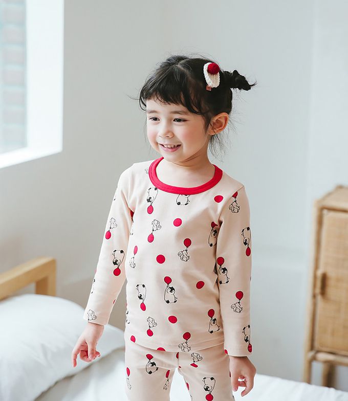 正韓 Puco - 超優質嬰幼兒/兒童長袖100% 有機純棉家居服/睡衣-企鵝寶貝