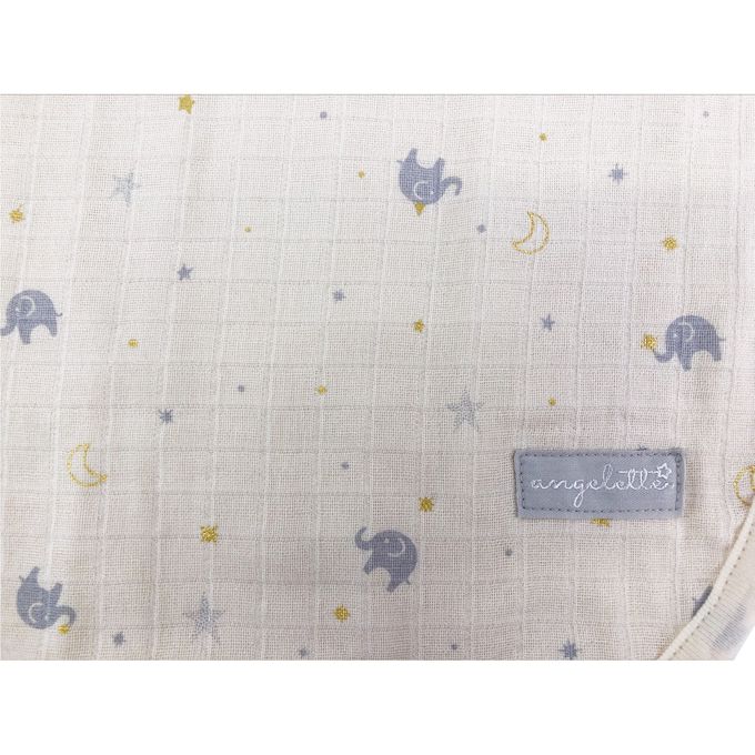 akachan honpo - angelette四層棉紗防踢被-深灰色 (50～80cm)