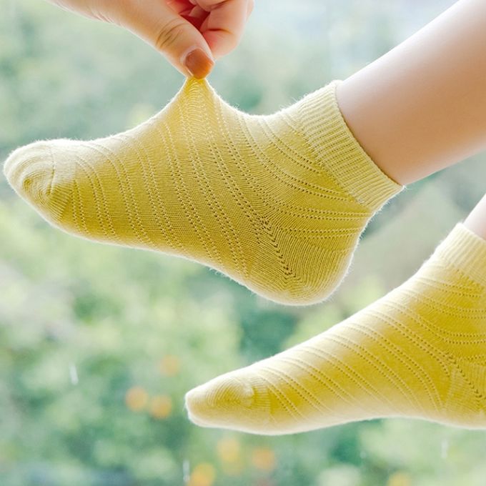 腳ㄚ子 - 幼/兒童透氣網眼襪 童襪 襪子 棉襪 兒童襪-經典素色