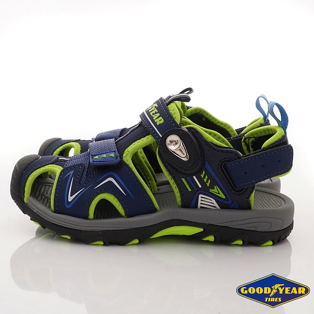 GOODYEAR - 固特異 護趾涼鞋(中大童段)-藍