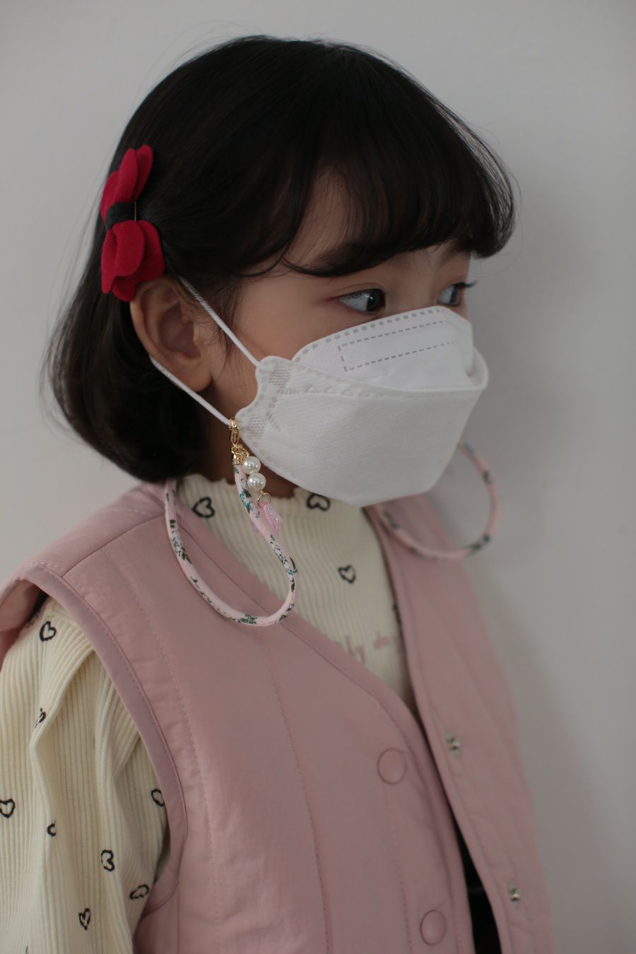 韓國 Dalla - 口罩項鍊-紫色貝殼