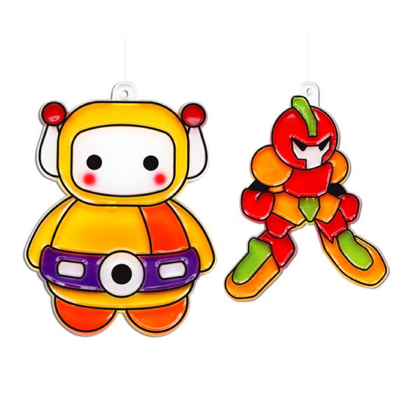 韓國 AMOS - 6色機器人主題吊飾玻璃彩繪膠