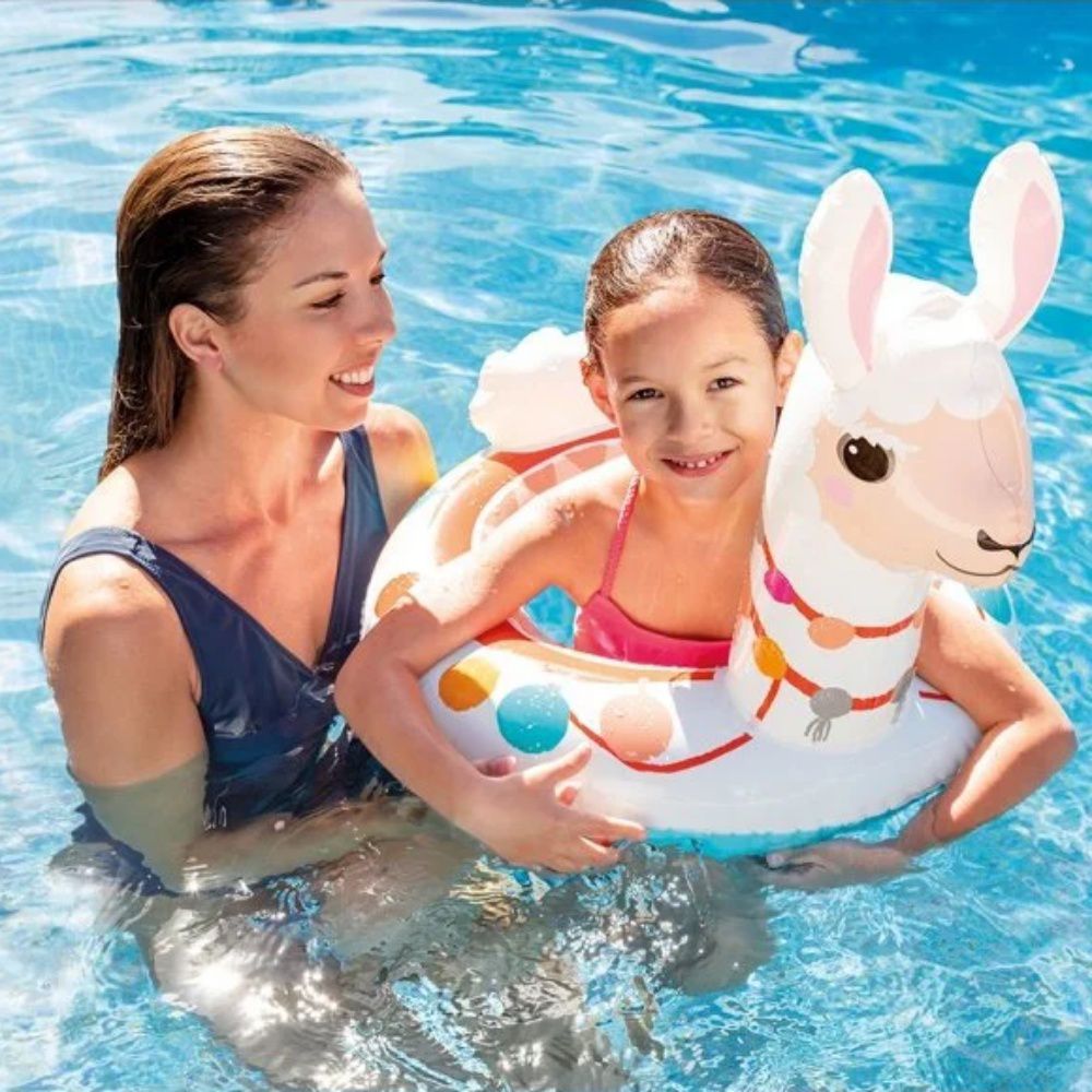 INTEX - 造型游泳圈 適用3-6歲 (58221)-羊駝