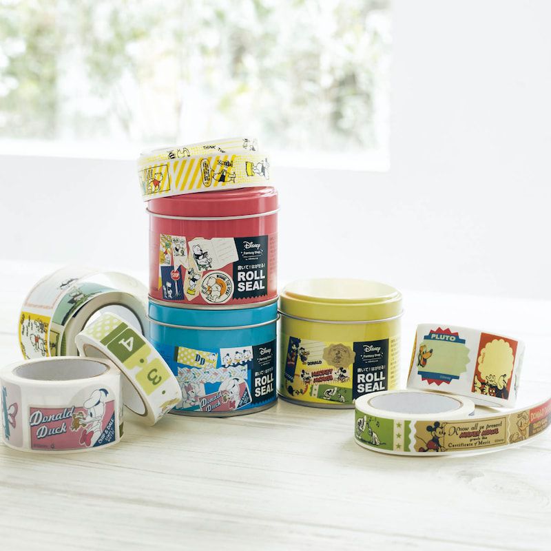 日本千趣會 - 迪士尼 人氣角色紙膠帶貼紙(附鐵盒+二卷不同寬度)-小熊維尼/森林