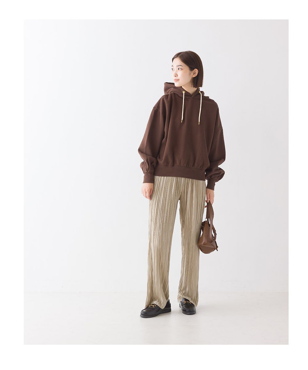 日本 OMNES - 純棉內刷毛保暖長袖帽T-氣質灰