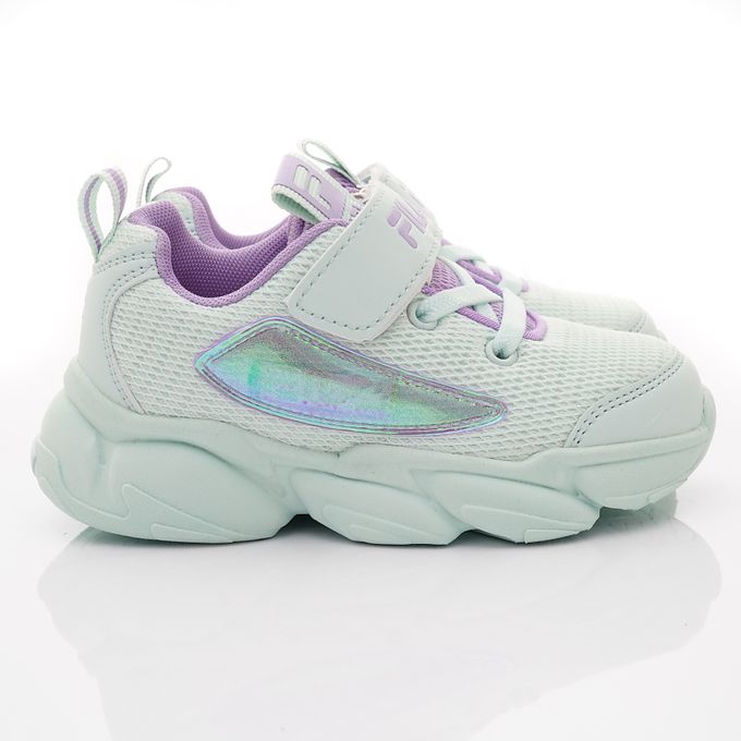 FILA - 電燈透氣慢跑運動鞋-2-J437X-339水藍(中大童段)-運動鞋-水藍