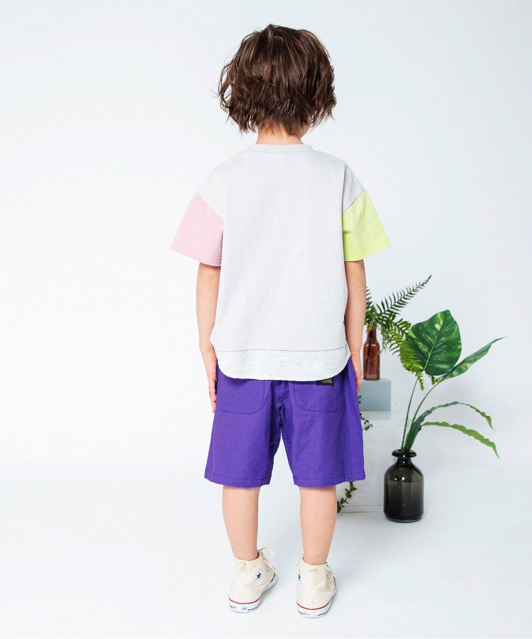 日本 BREEZE - 彩色標籤腰束口休閒短褲-軍綠