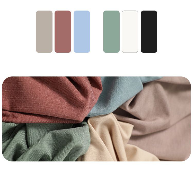 莫代爾寬鬆休閒睡衣套裝-杏色