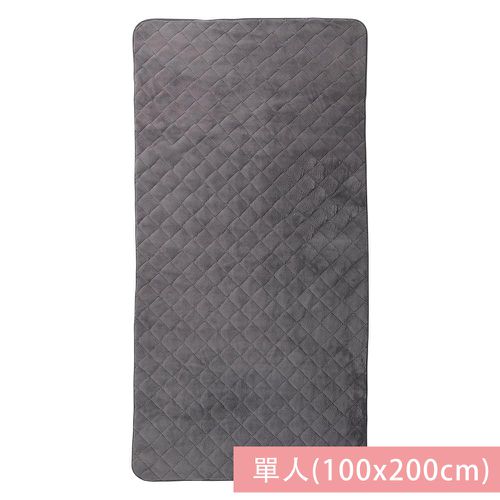 日本 DAIKAI - 極細纖維柔軟保暖毛絨保暖床墊毯-大象灰 (單人(100x200cm))