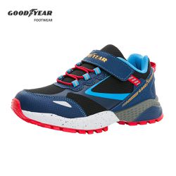 GOODYEAR - 固特異 野趣冒險 童鞋 防潑水越野運動鞋 GAKR38616-爆米花鞋墊-藍-22~25cm