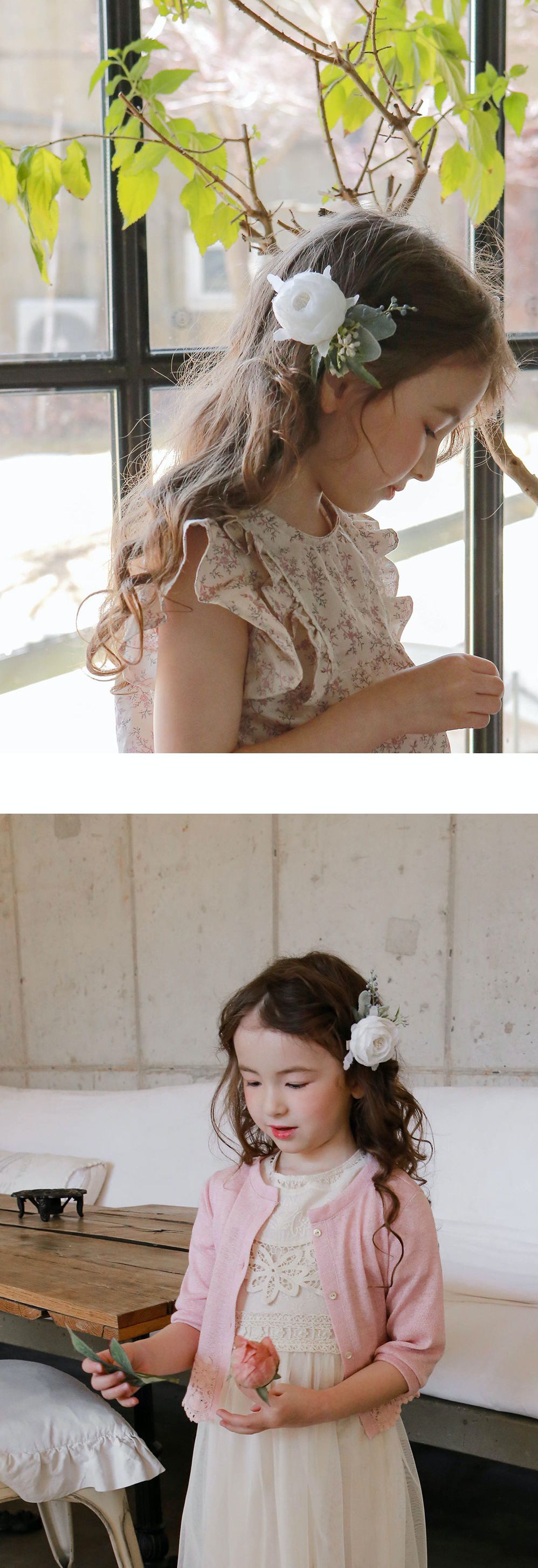 韓國 PuellaFLO - 浪漫花朵髮飾/髪夾-粉花