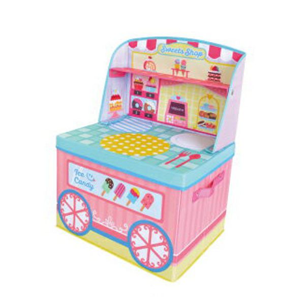 日本 U-COMPANY - 小書桌型折疊收納箱-甜點店