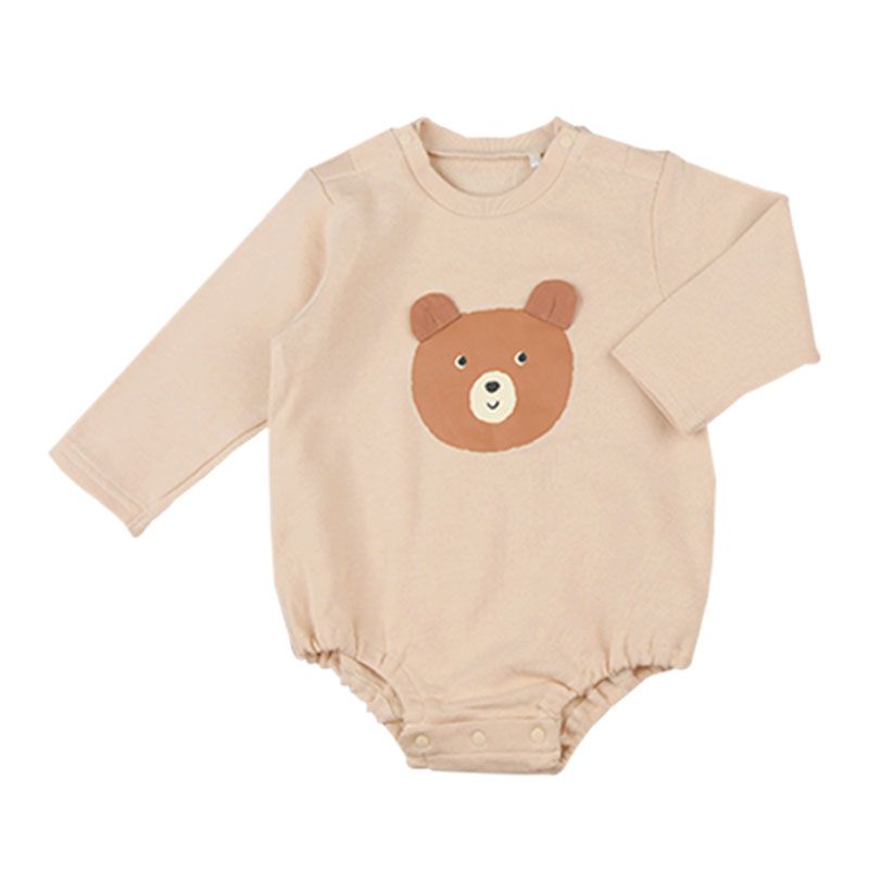 akachan honpo - 包屁衣+褲子-動物-淺卡其色