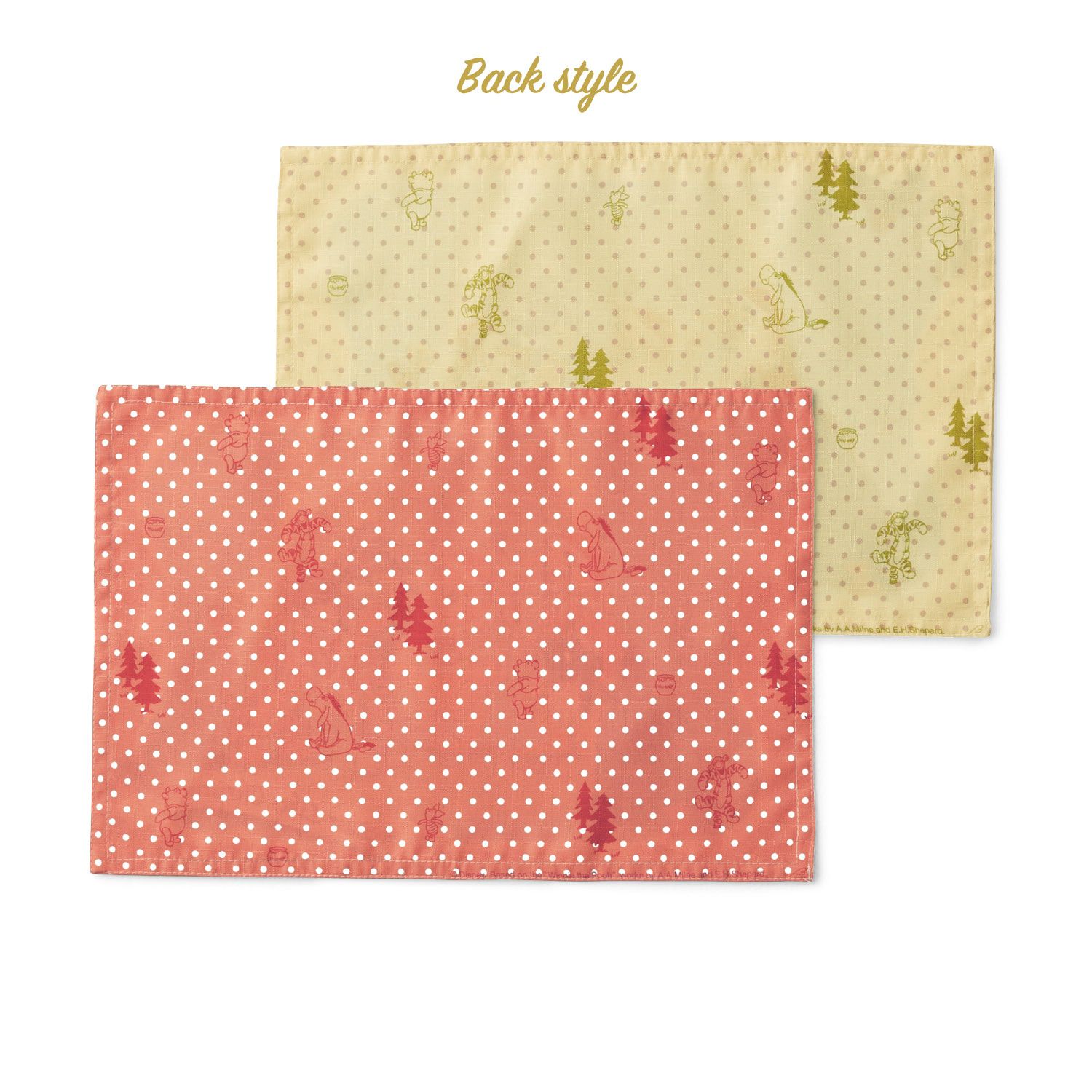 日本千趣會 - 迪士尼 防潑水餐墊兩入組-聖誕頌歌-紅x黃 (30×45cm)