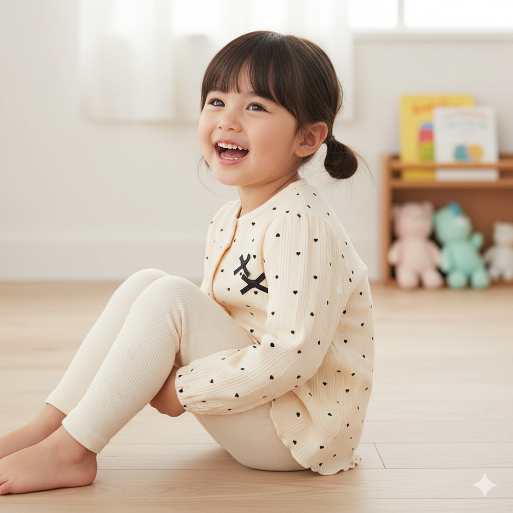 開襟外套-羅紋抽針針織布-象牙白色