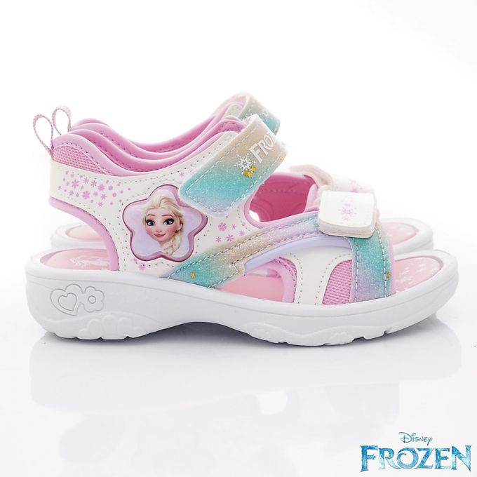 冰雪奇緣 - 冰雪奇緣電燈涼鞋-FNKT37129白(中小童)-涼鞋-白