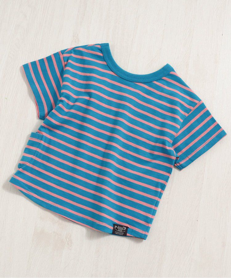 日本 BREEZE - 正反OK！圓領印花短袖上衣-線性-黑