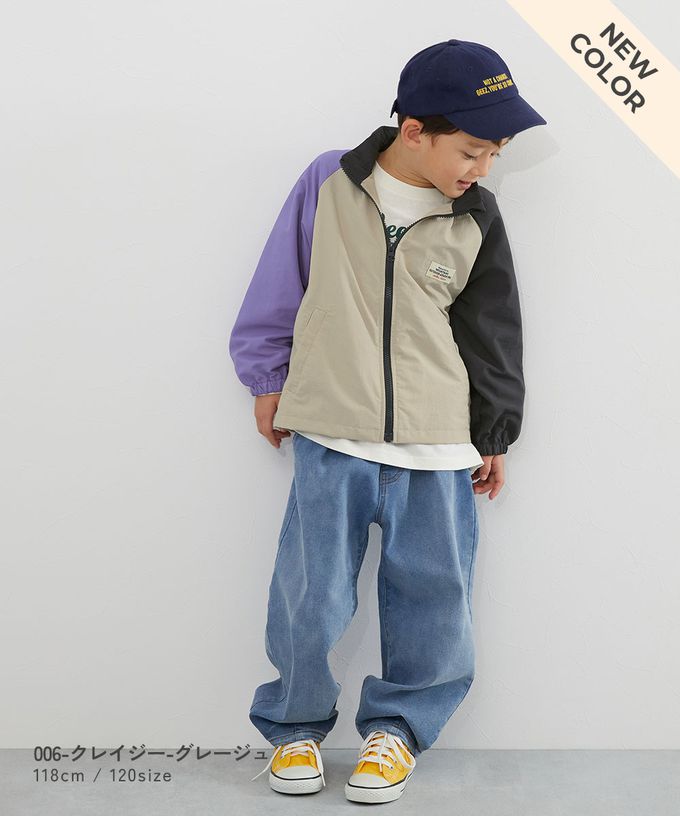 日本 devirock - 防潑水 網眼輕量風衣外套(帽可收)-藍紫X卡其