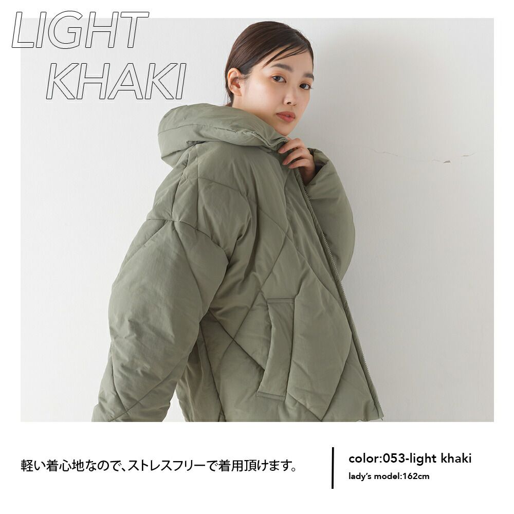 日本 OMNES - 超大翻領俐落溫暖羽絨外套-黑