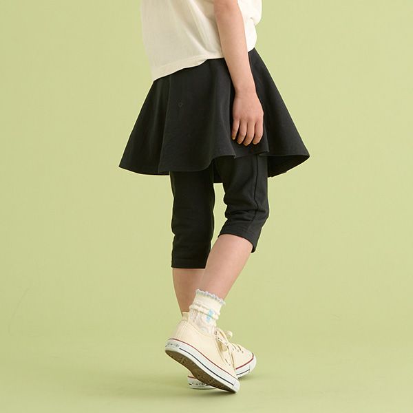 日本 Lycee mine - 波浪甜美彈性內搭褲裙(6分丈)-薄荷綠