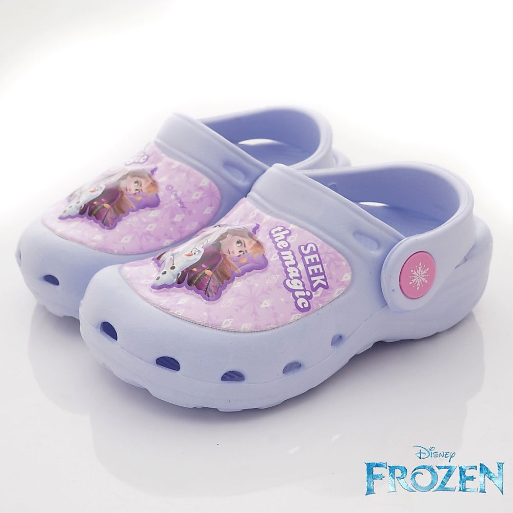 台灣製冰雪奇緣電燈園丁鞋(中小童段)-涼拖鞋-粉藍