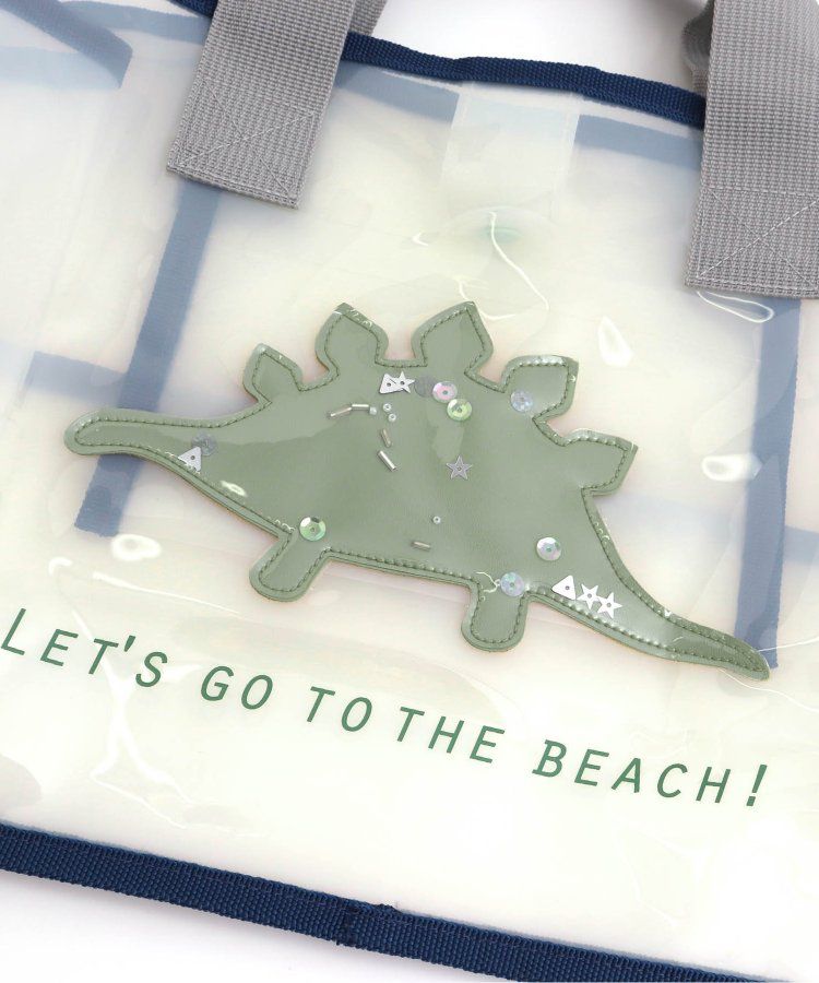 日本 apres les cours - 亮片墜飾防水PVC圓形肩背/手提包-貝殼-水藍