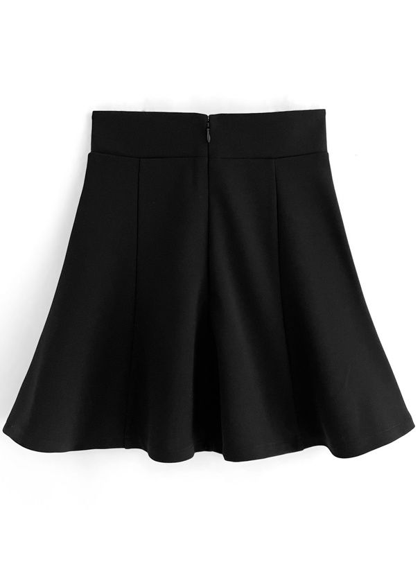 日本 GRL - 學院風百搭短裙-黑