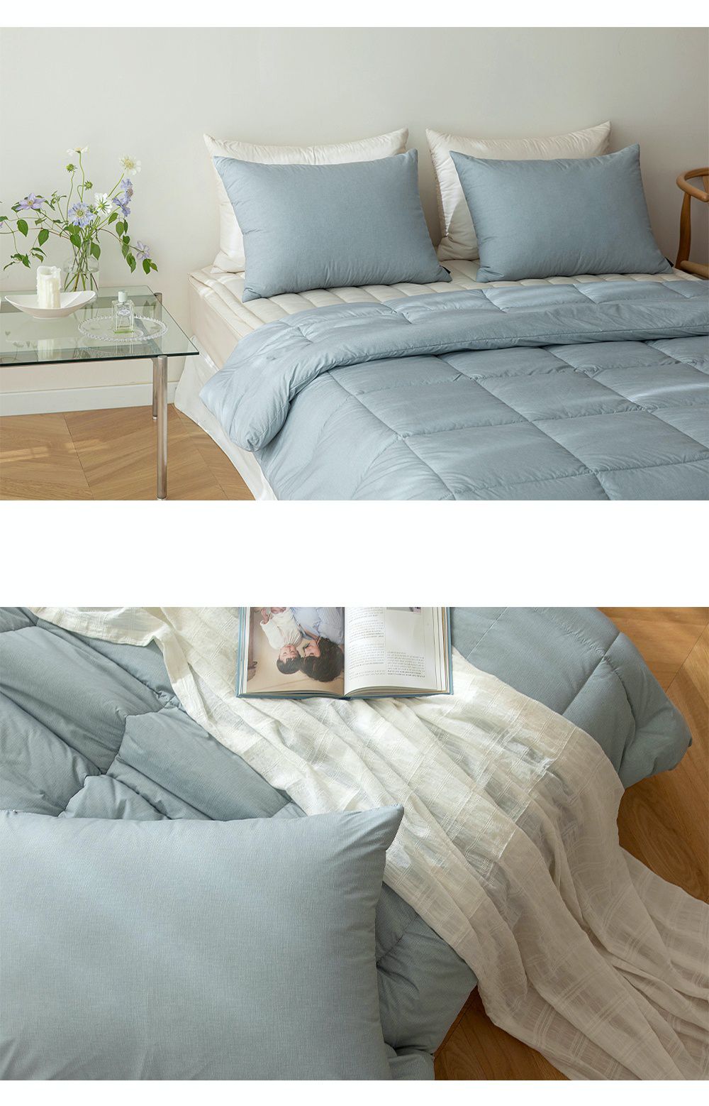 韓國 Maatila - 可水洗M2全方位抗菌防蟎四季被-迷霧海洋