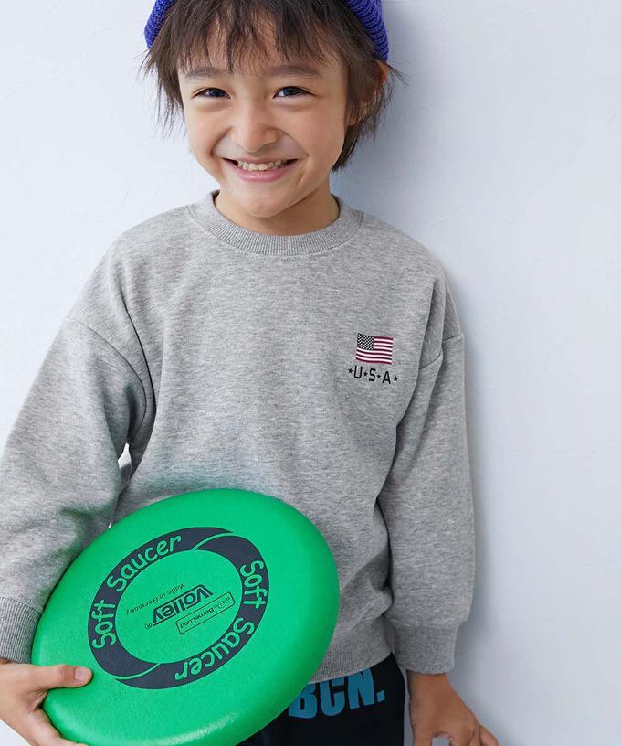 日本 devirock - 熱銷定番 印花縮口長袖上衣-恐龍袖子-燕麥